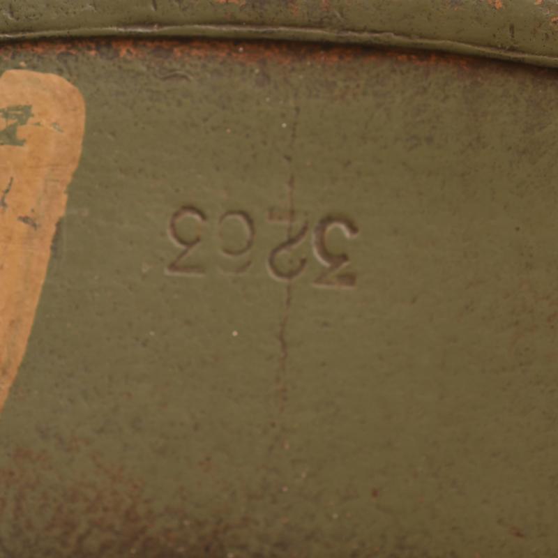 GERMAN WWII DOUBLE DECAL M35 COMBAT HELMET.
