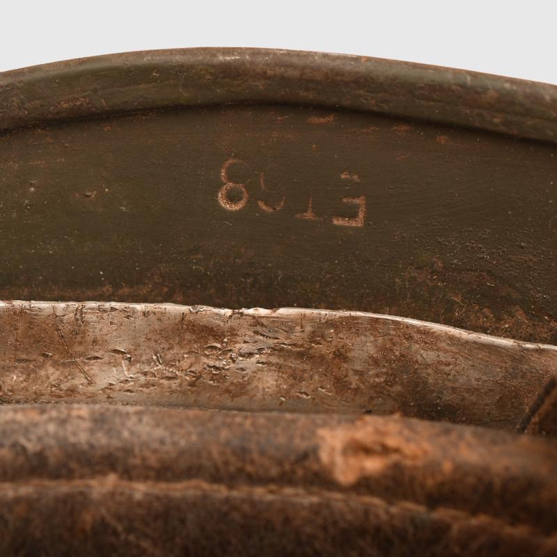 GERMAN WWII CAMOUFLAGE PARATROOPER HELMET.