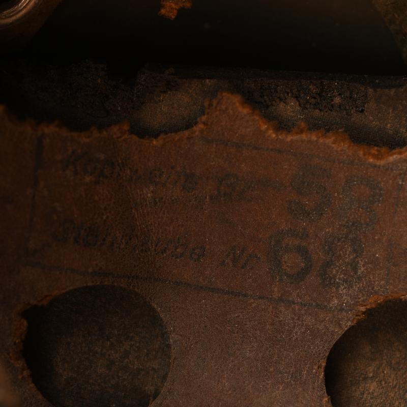 GERMAN WWII CAMOUFLAGE PARATROOPER HELMET.