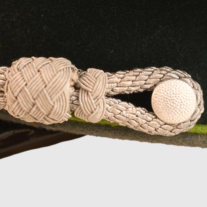 GERMAN WWII PANZER GRENADIER DOUBLE EREL MARKED OFFICERS VISOR CAP.