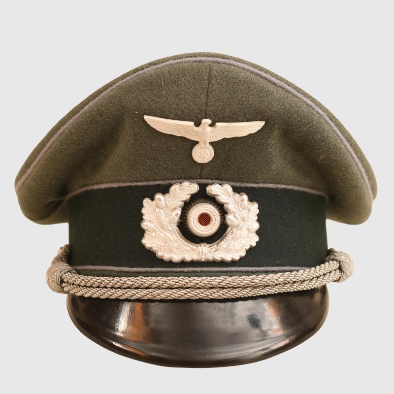 GERMAN WWII PROPAGANDA COMPANY DOUBLE EREL MARKED OFFICERS VISOR CAP.