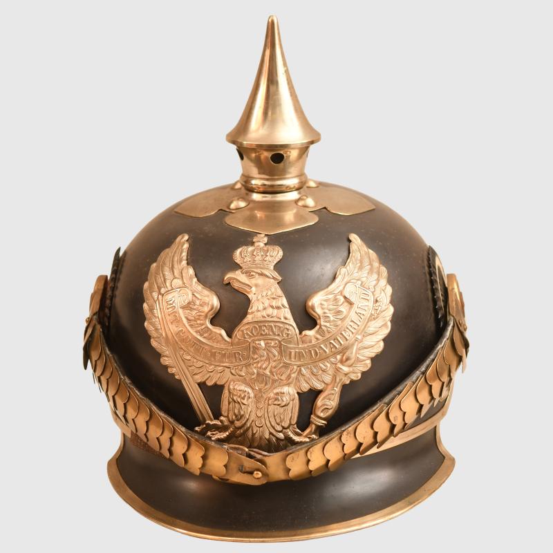 GERMAN WWI JAGER ZU PFERDE REGIMENT 1-7 ENLISTED RANKS HELMET.