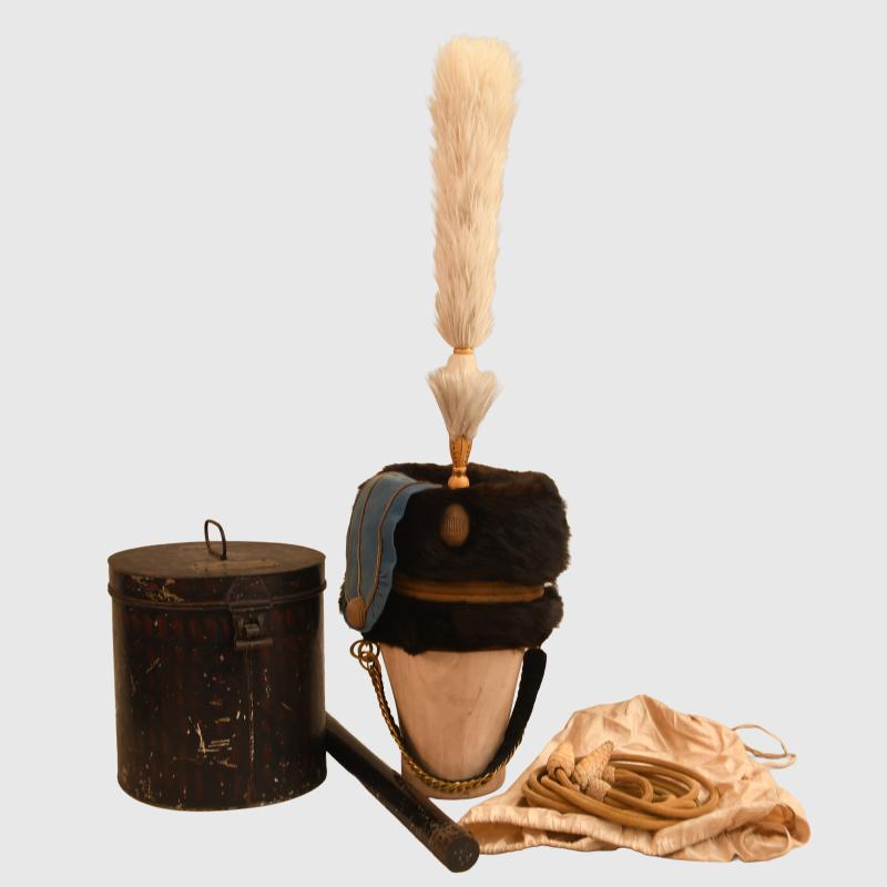 ENGLISH PRE WWI BRITISH 3RD (THE KING’S OWN) HUSSARS BUSBY.