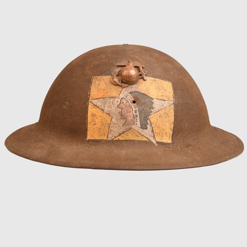 U.S.A. WWI U.S. MARINE CORPS BRODIE HELMET.