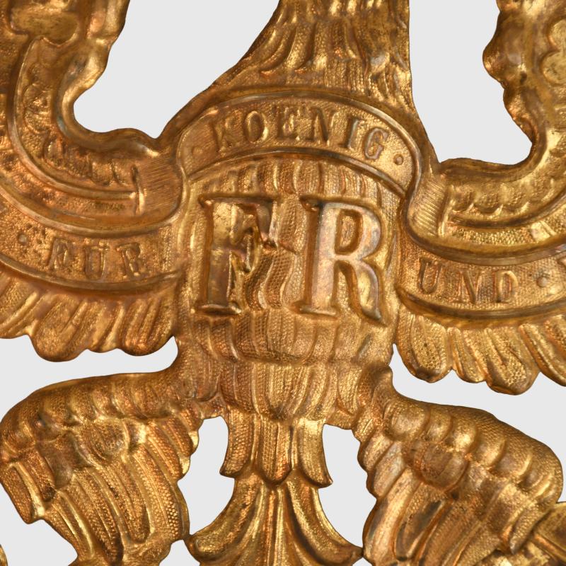 GERMAN WWI PRUSSIAN/HANOVER 10TH & 46 ARTILLERY REGIMENT PICKELHAUBE PLATE.