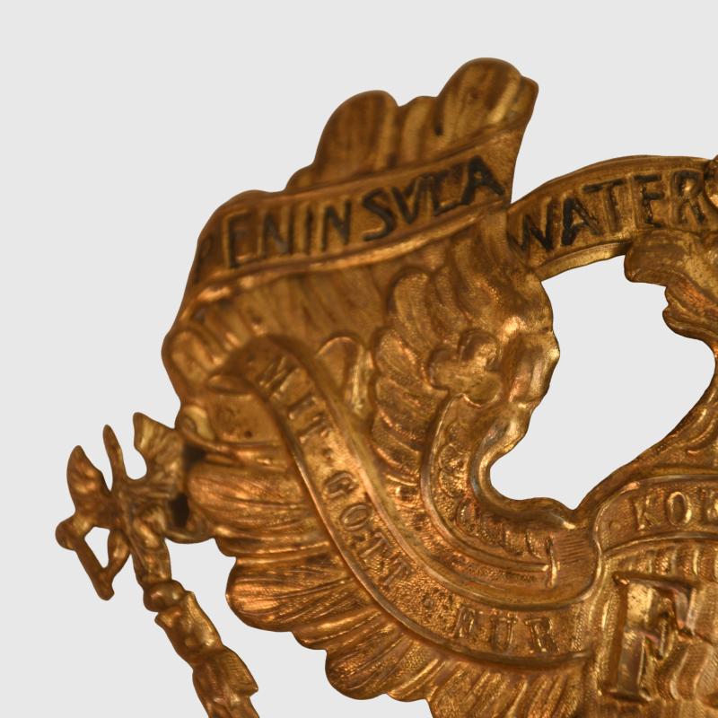 GERMAN WWI PRUSSIAN/HANOVER 10TH & 46 ARTILLERY REGIMENT PICKELHAUBE PLATE.