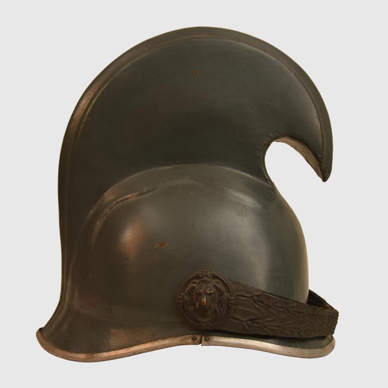AUSTRIAN WWI 1905 PATTERN DRAGOON HELMET FOR OFFICERS IN PIKE GREY FOR FIELD SERVICE.