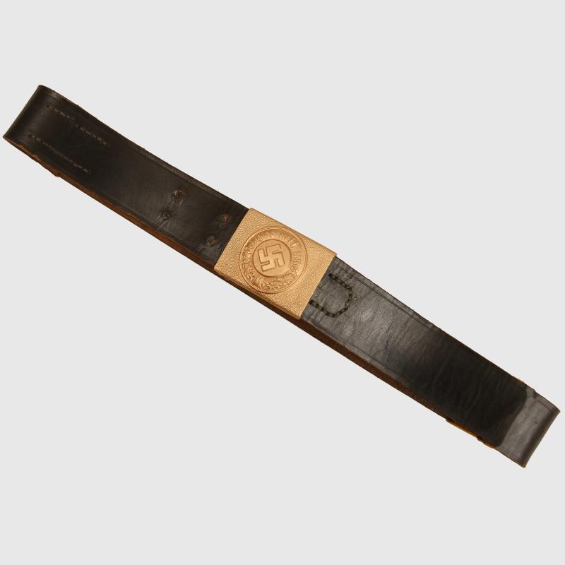 GERMAN WWII WATER POLICE OFFICIALS BELT AND BUCKLE.
