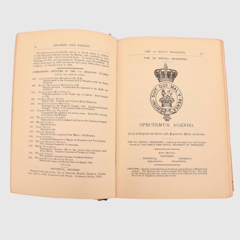 RECORDS AND BADGES OF THE BRITISH ARMY BY CHICHESTER & SHORT.