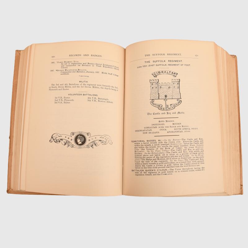 RECORDS AND BADGES OF THE BRITISH ARMY BY CHICHESTER & SHORT.