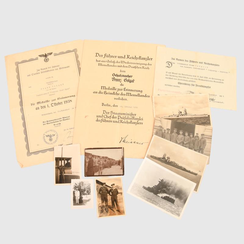 GERMAN WWII GRAF SPEE SAILORS DOCUMENTS.