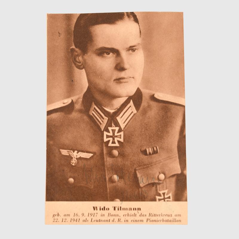 GERMAN WWII SIGNED KNIGHTS CROSS WINNERS NEWSPAPER CUTTING.