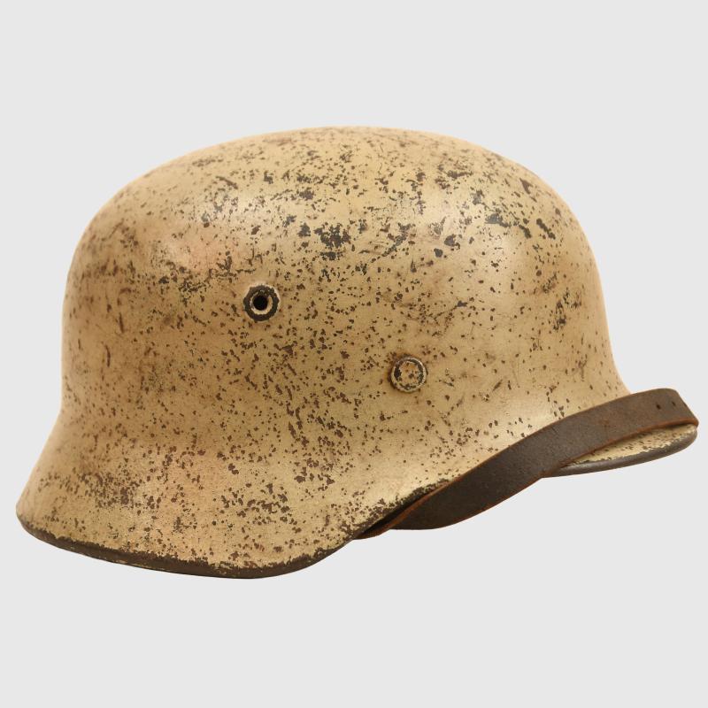 GERMAN WWII LUFTWAFFE ISSUED M.40 CAMOUFLAGE COMBAT HELMET.