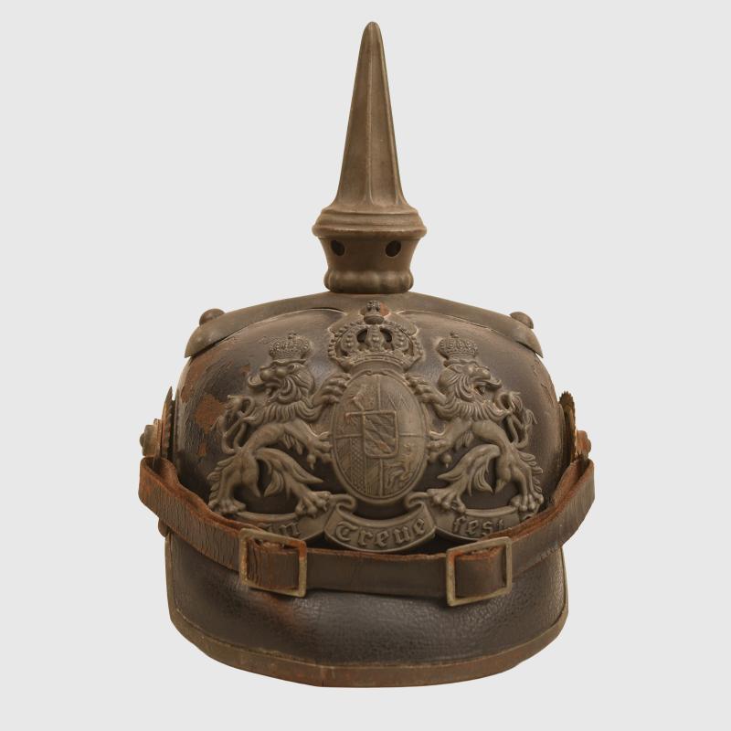 GERMAN WWI BAVARIAN ENLISTED CHEVAULEGER HELMET.