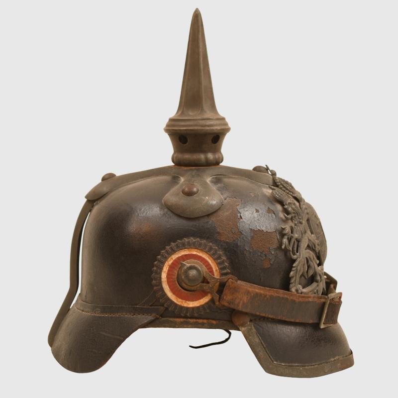 GERMAN WWI BAVARIAN ENLISTED CHEVAULEGER HELMET.