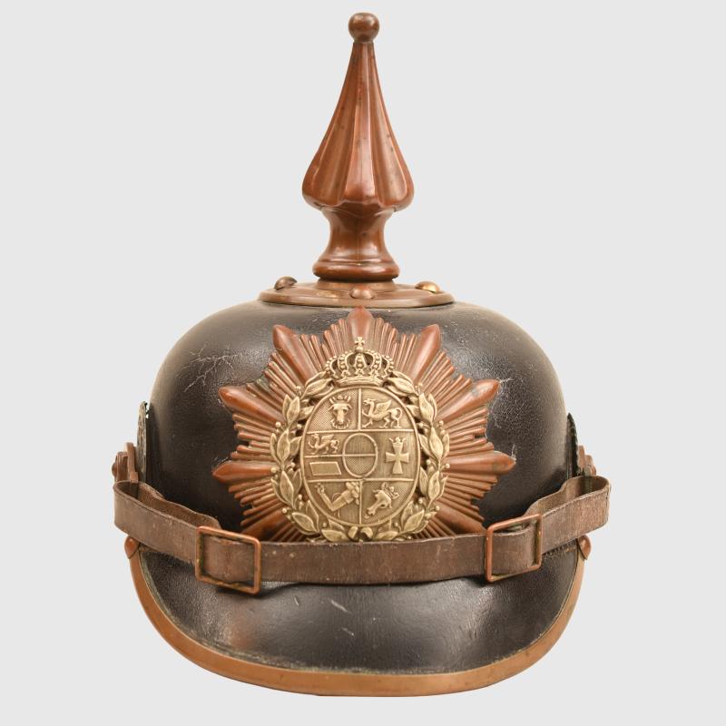 WWI IMPERIAL GERMAN MECKLENBURG SCHWERIN REGIMENT 90 ENLISTED RANKS PICKLEHAUBE.