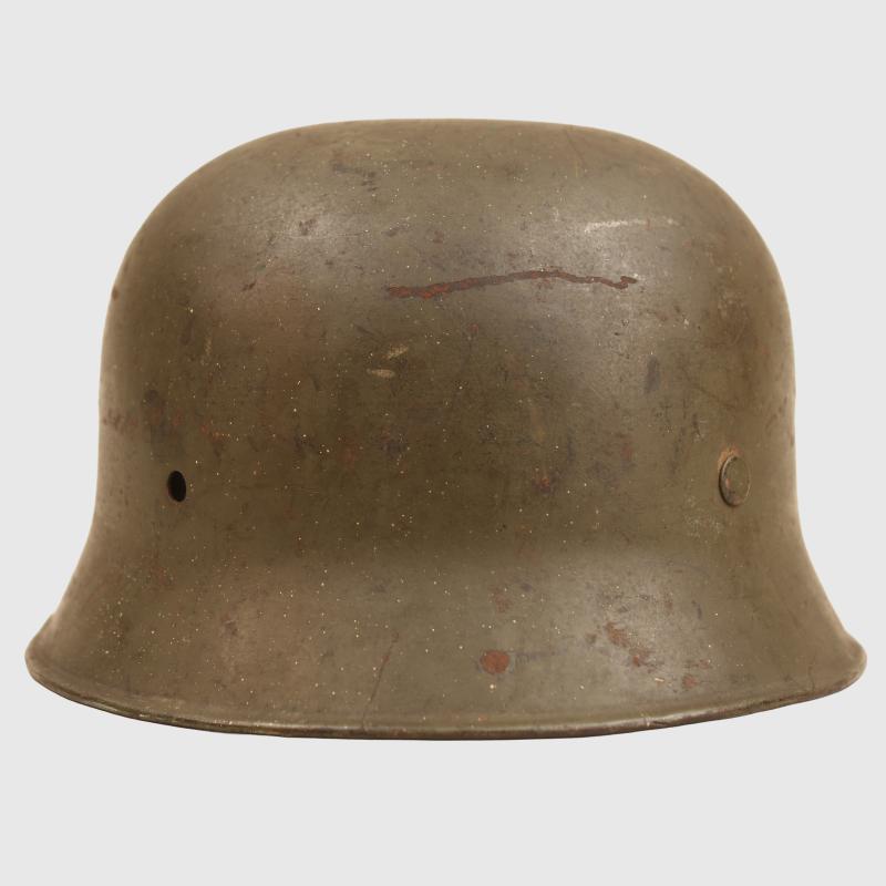 GERMAN WWII SS/SD MEDIUM DUTY COMBAT HELMET.
