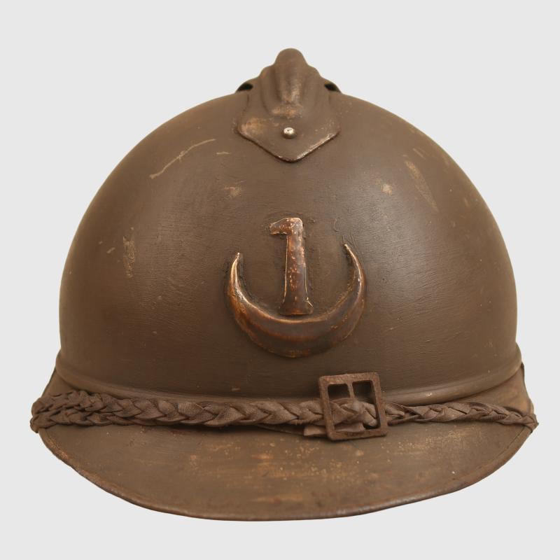 FRENCH WWI OFFICERS ZOUVE ADRIAN HELMET.