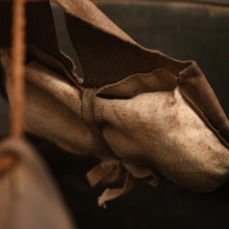 GERMAN WWI M.18 CAMOUFLAGE HELMET.