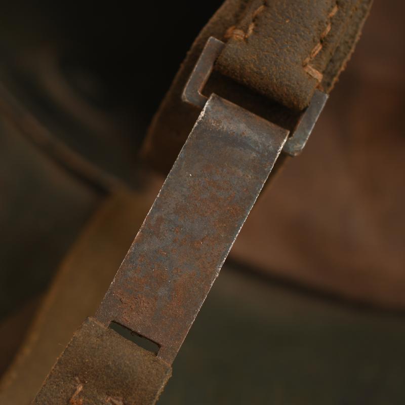GERMAN WWI M.18 CAMOUFLAGE HELMET.