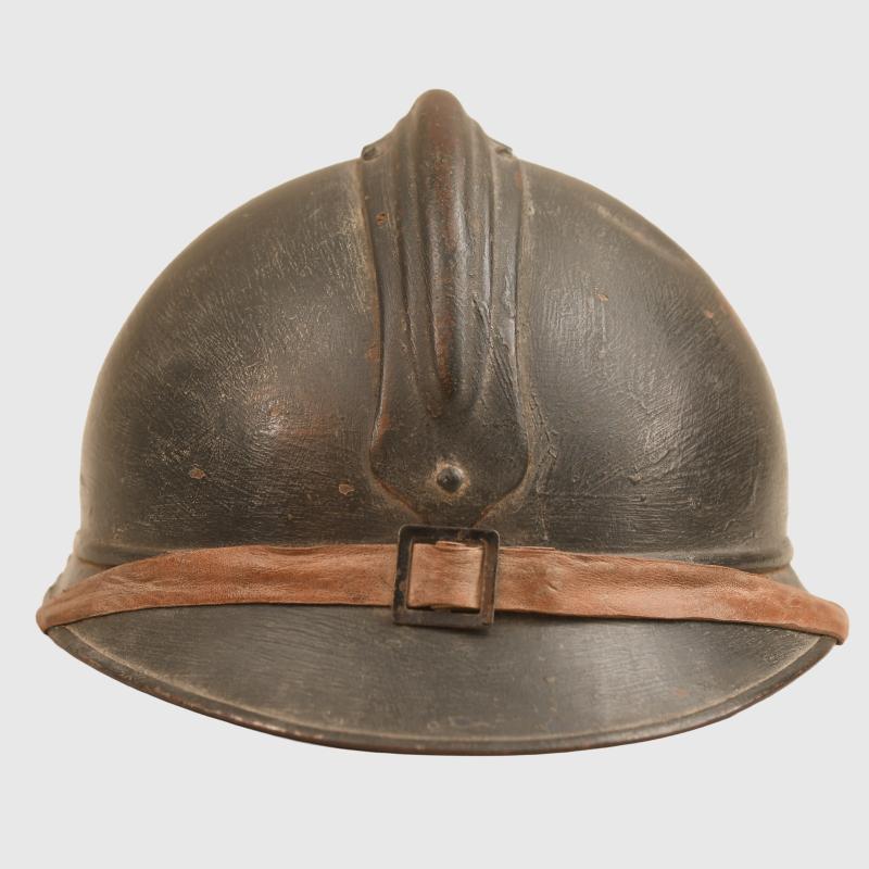 FRENCH WWI TANKERS HELMET KNOWN AS THE CHAR DU COMBAT.
