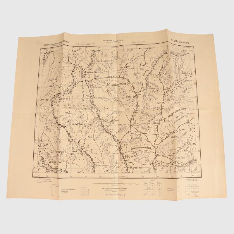 GERMAN WWII ARMY MAP.