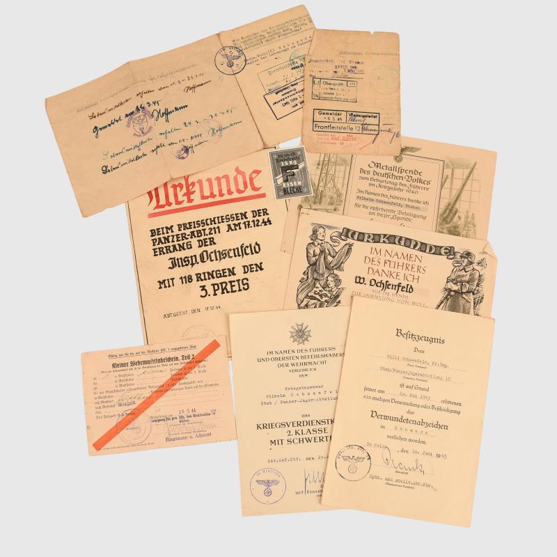 GERMAN WWII PANZER GRENADIER CITATION GROUP.