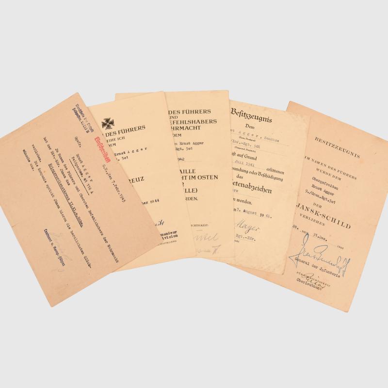 GERMAN WWII DEMJANSK SHIELD GROUPING.