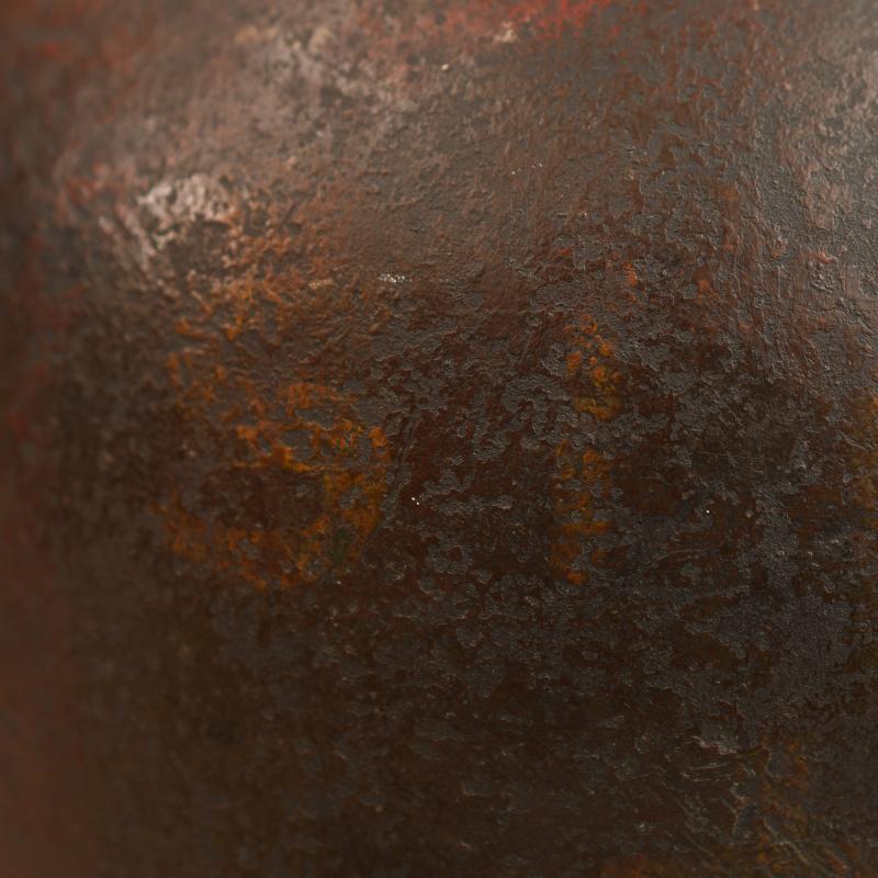 GERMAN WWII HUGE SIZE M.42 ARMY SINGLE DECAL COMBAT HELMET, GRAVE MARKER.