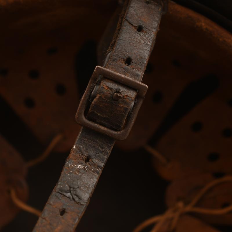 GERMAN WWII HUGE SIZE M.42 ARMY SINGLE DECAL COMBAT HELMET, GRAVE MARKER.