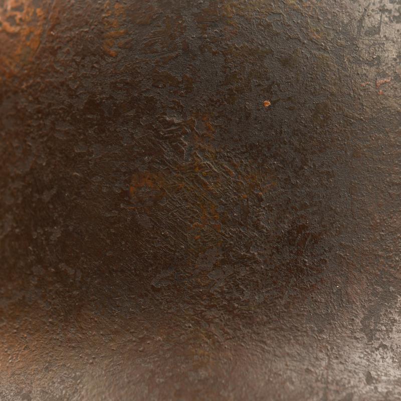 GERMAN WWII HUGE SIZE M.42 ARMY SINGLE DECAL COMBAT HELMET, GRAVE MARKER.