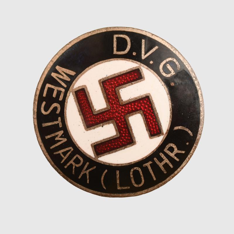 GERMAN WWII VOLKSGENOSSEN WESTMARK BADGE.
