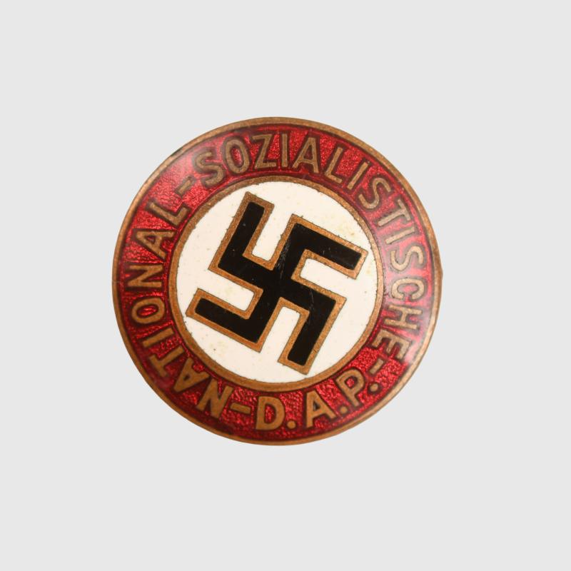GERMAN WWII NSDAP PARTY BADGE MARKED GES GESCH.