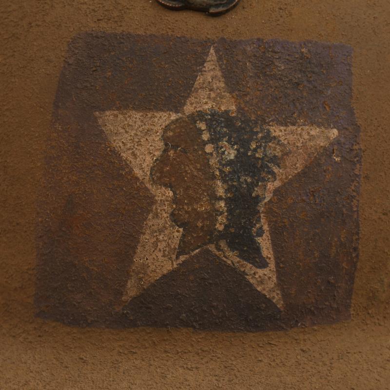 US WWI MARINE CORPS BRODIE HELMET.