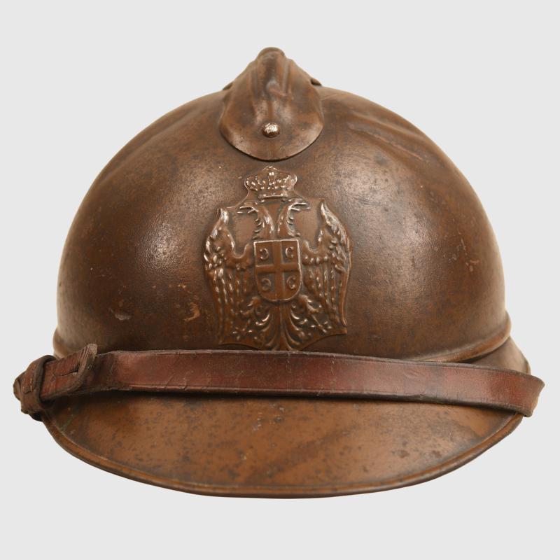 SERBIAN WWI SERBIAN ISSUED ADRIAN HELMET.