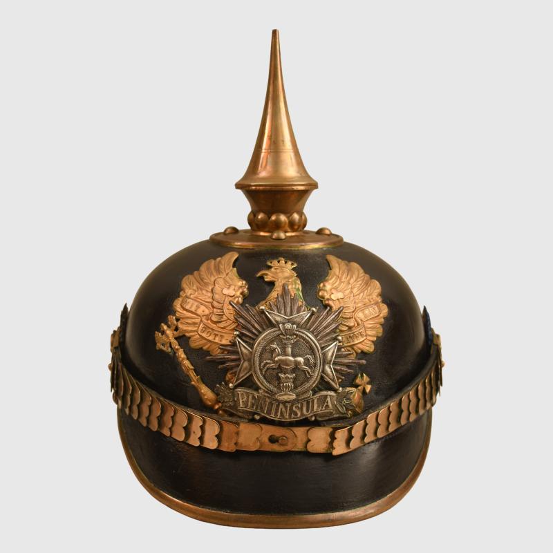 IMPERIAL GERMAN BRUNSWICK INFANTRY REGIMENT 92 1 YEAR VOLUNTEER PICKELHAUBE.