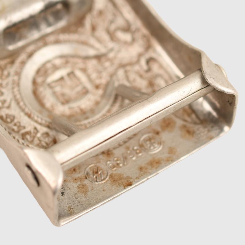GERMAN WWII SS ENLISTED MANS ALUMINIUM BUCKLE.
