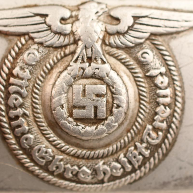 GERMAN WWII SS ENLISTED MANS ALUMINIUM BUCKLE.