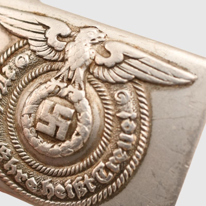 GERMAN WWII SS ENLISTED MANS ALUMINIUM BUCKLE.
