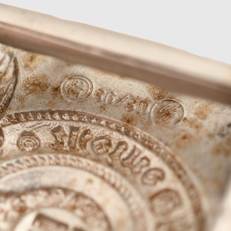 GERMAN WWII SS ENLISTED MANS ALUMINIUM BUCKLE.