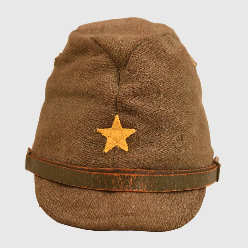 JAPANESE WWII ENLISTED MANS FIELD CAP, WARTIME CONSTRUCTION.