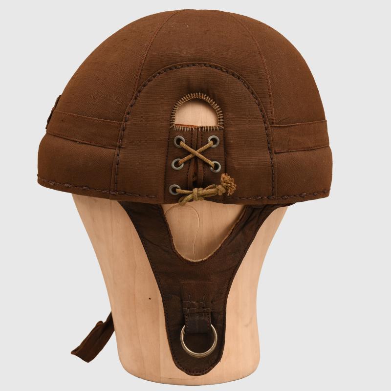 JAPANESE WWII TANKERS HELMET WITH ULTRA RARE GOGGLES.