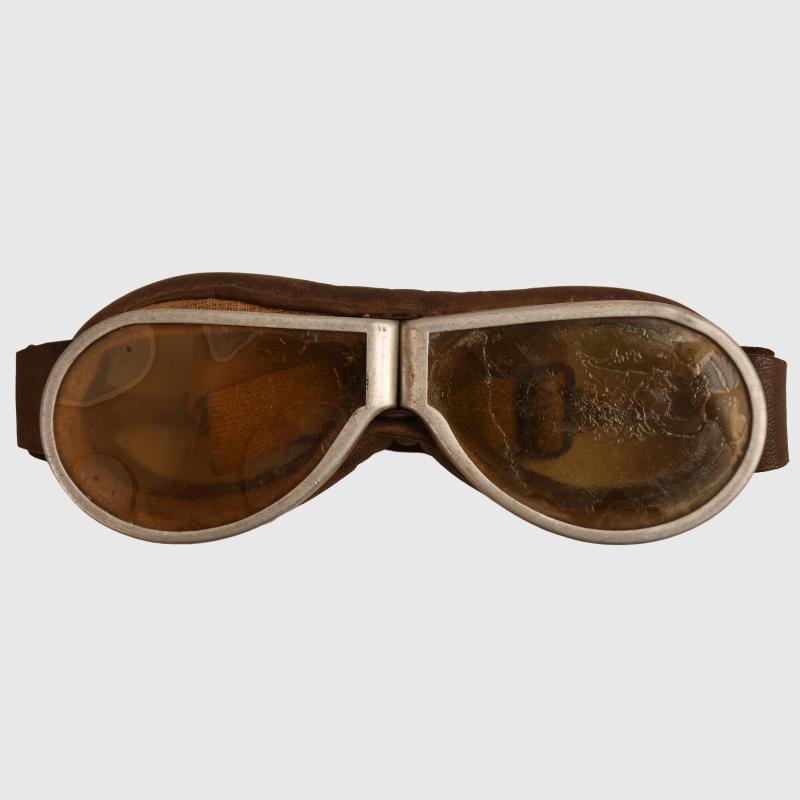 JAPANESE WWII TANKERS HELMET WITH ULTRA RARE GOGGLES.