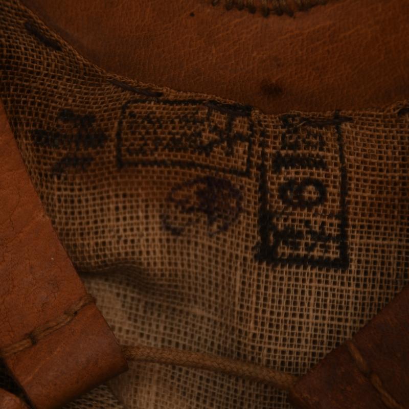 JAPANESE WWII TANKERS HELMET WITH ULTRA RARE GOGGLES.