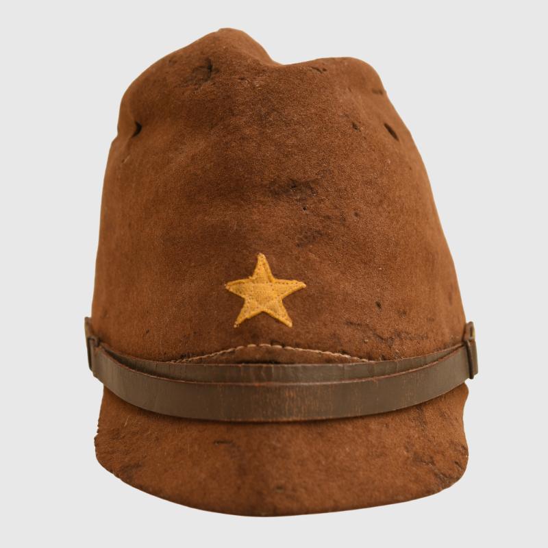 JAPANESE WWII EARLY ALL FELT FIELD CAP FOR AN ARMY ENLISTED MAN