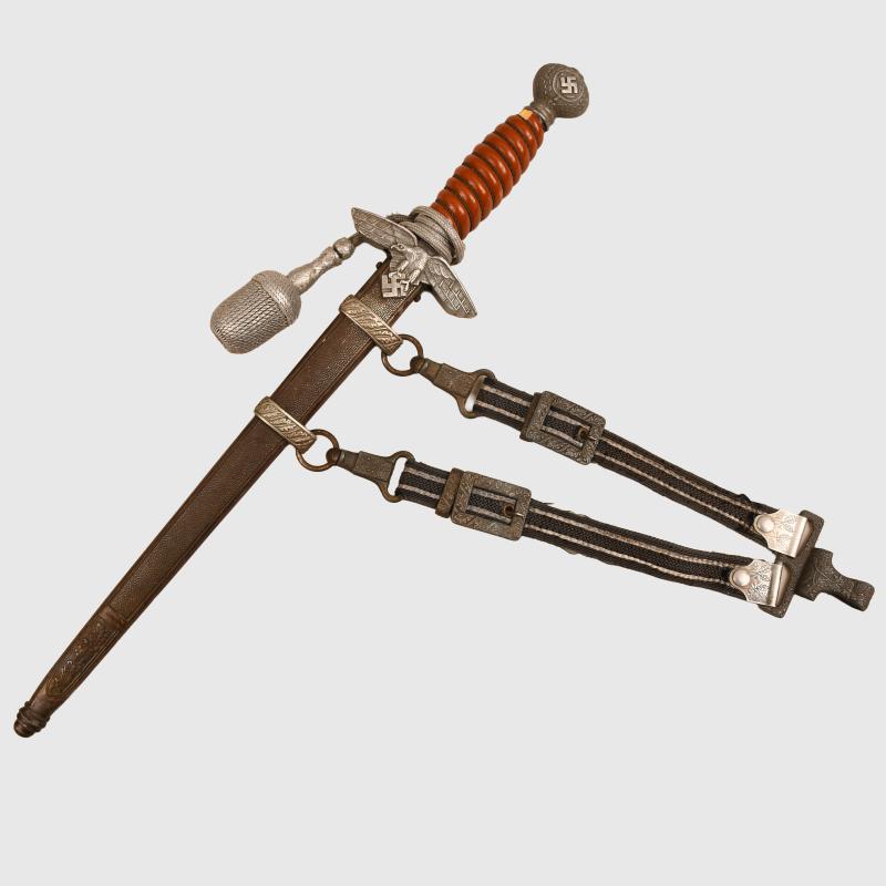 GERMAN WWII LUFTWAFFE 2ND PATTERN OFFICERS DAGGER BY SMF.