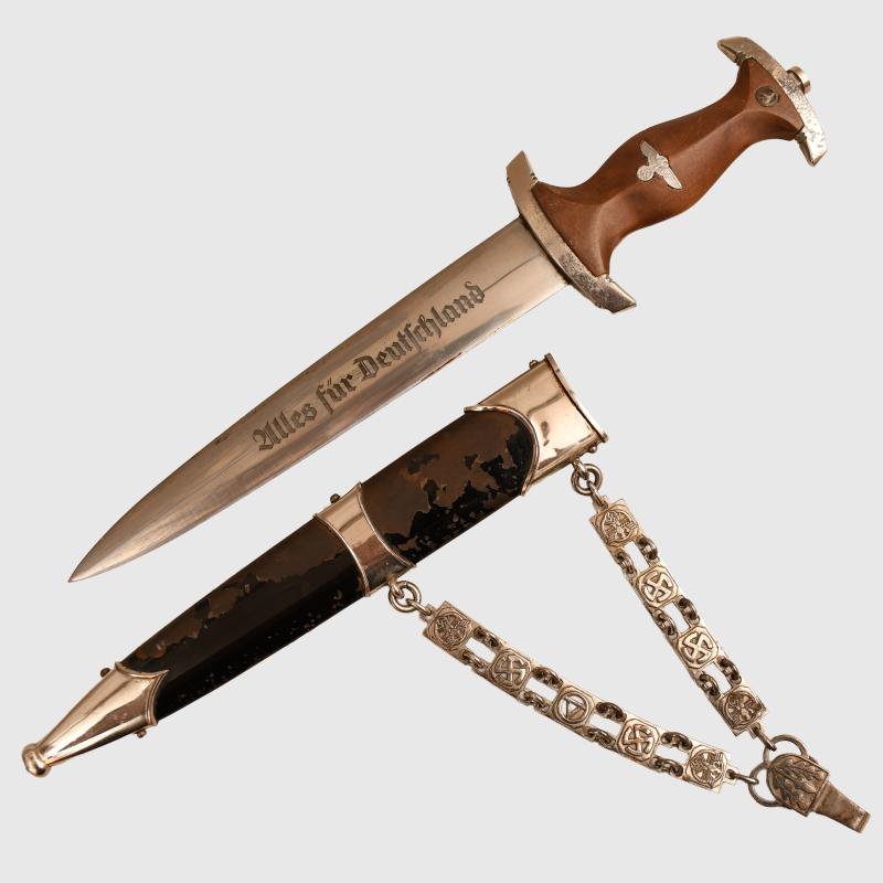 GERMAN WWII NSKK CHAINED OFFICERS DAGGER.