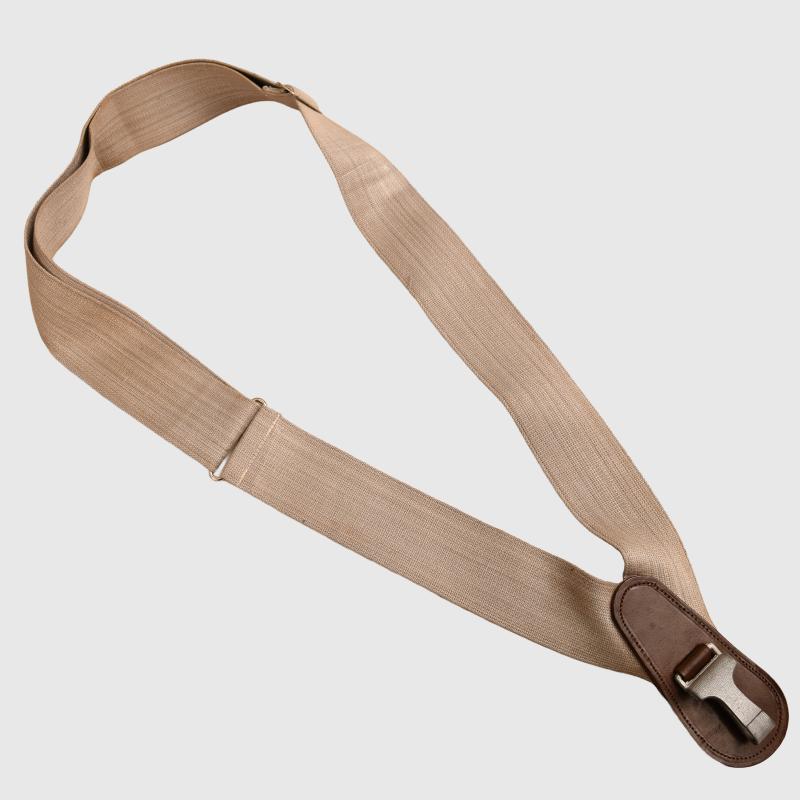 GERMAN WWII SWORD OR DAGGER SHOULDER SLING BROWN LEATHER WITH GREEN BACKING.