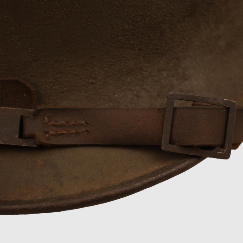 GERMAN WWI M.18 EAR CUT OUT HELMET.