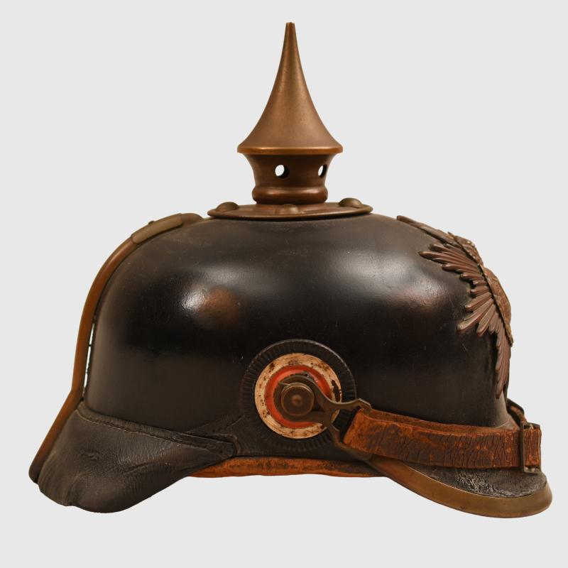 GERMAN WWI SAXON BATTLEFIELD PICK-UP PICKELHAUBE.